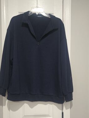 Women's Navy Half-Zip Pullover Sweatshirt by RYTHM